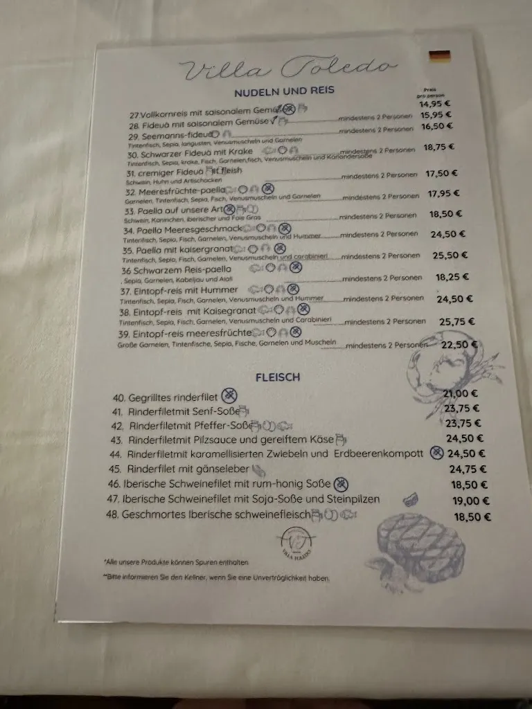 Menu_Restaurante Villa Toledo_Costa Teguise_immagine_3