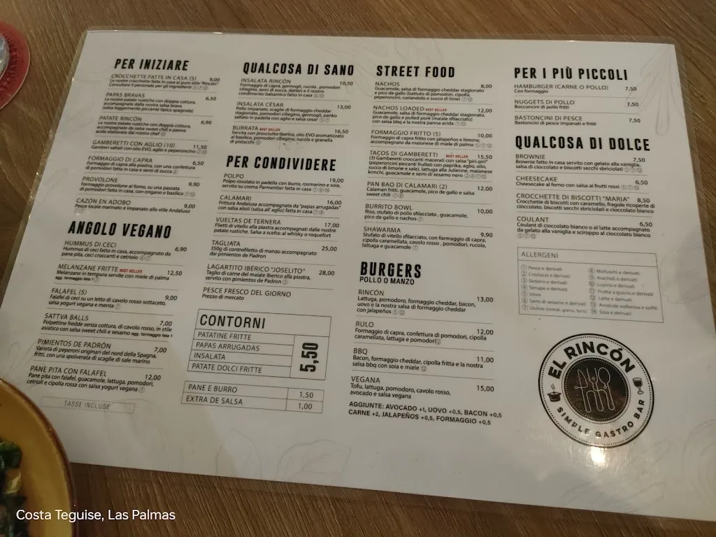 Menu_El rincón simple gastro bar_Costa Teguise_image_3