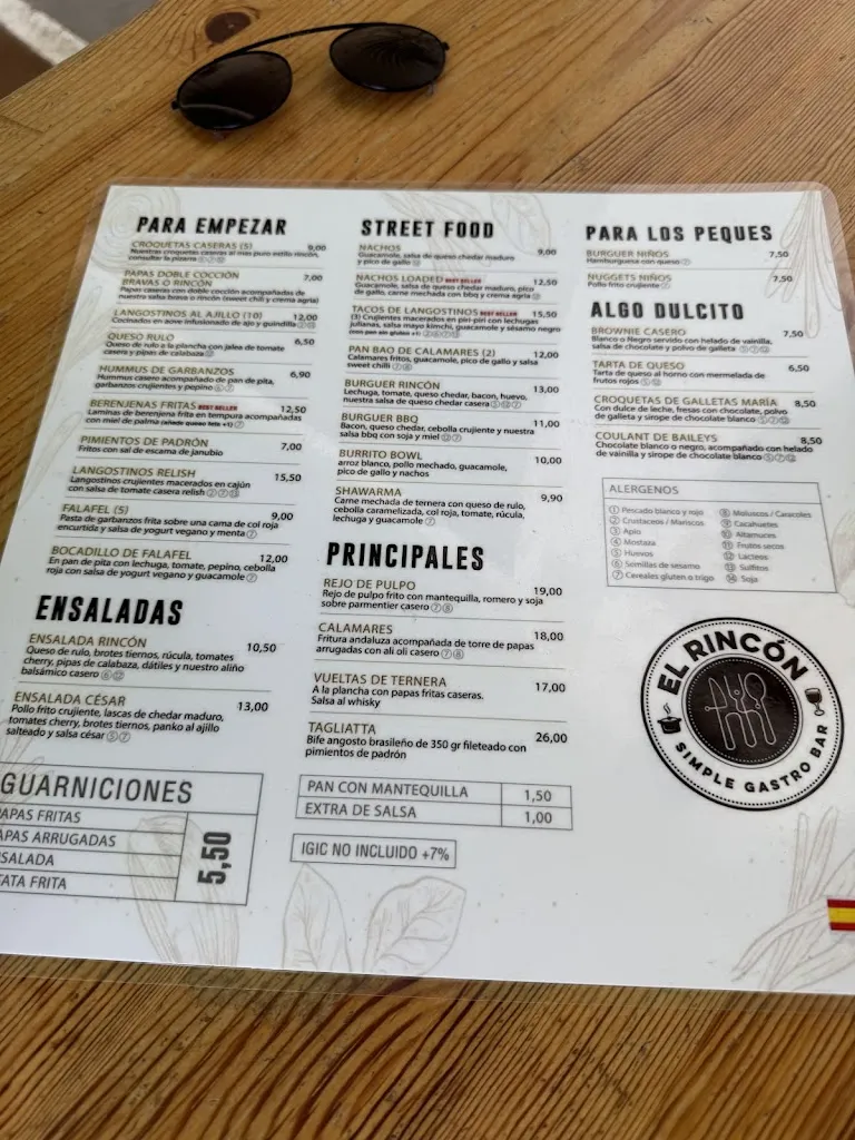 Menu_El rincón simple gastro bar_Costa Teguise_image_4