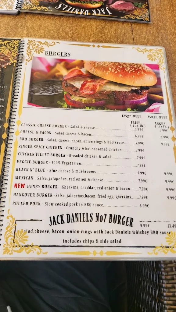 Menu_Jack Daniel's Bar_Costa Teguise_image_3