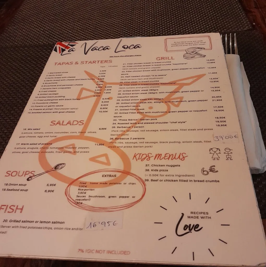 Menu_Grill La Vaca Loca_Costa Teguise_image_2