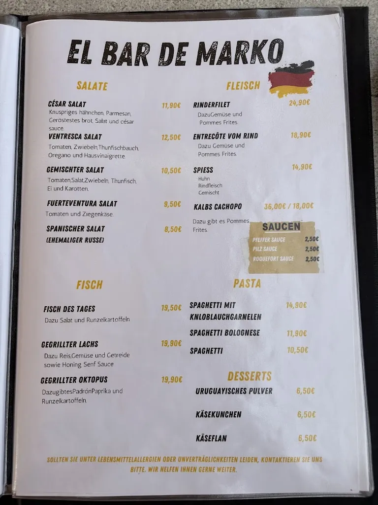 Menu_El Bar de Marko_Costa Calma_image_1