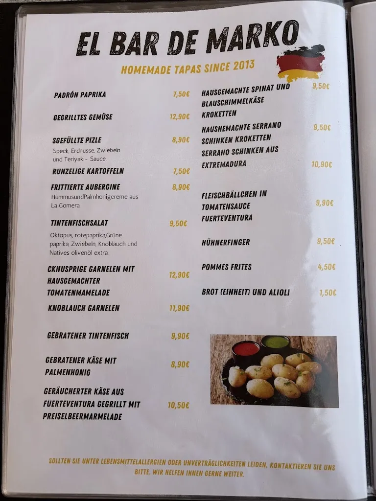 Menu_El Bar de Marko_Costa Calma_image_2