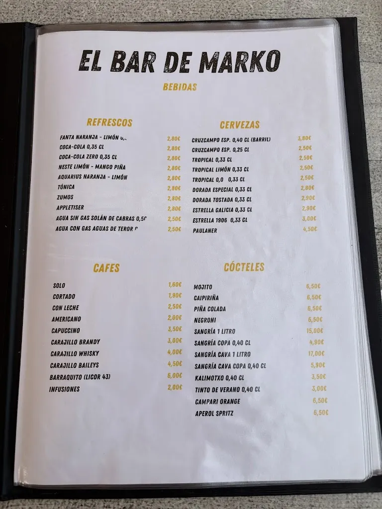 Menu_El Bar de Marko_Costa Calma_image_3
