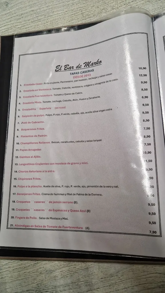 Menu_El Bar de Marko_Costa Calma_image_4