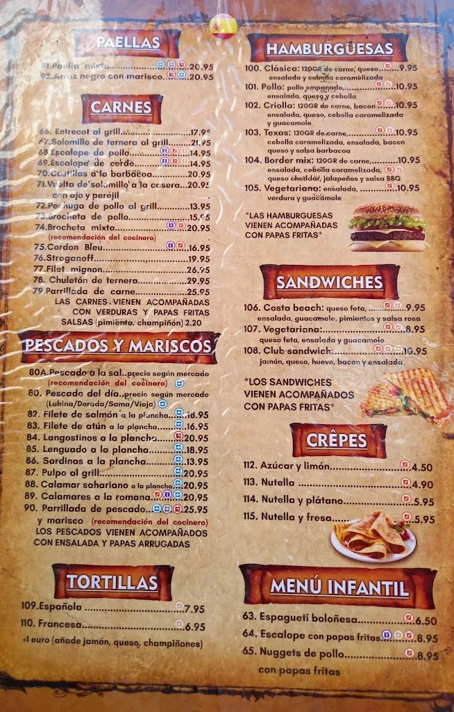 Menu_Restaurante Costa Beach_Costa Calma_immagine_2