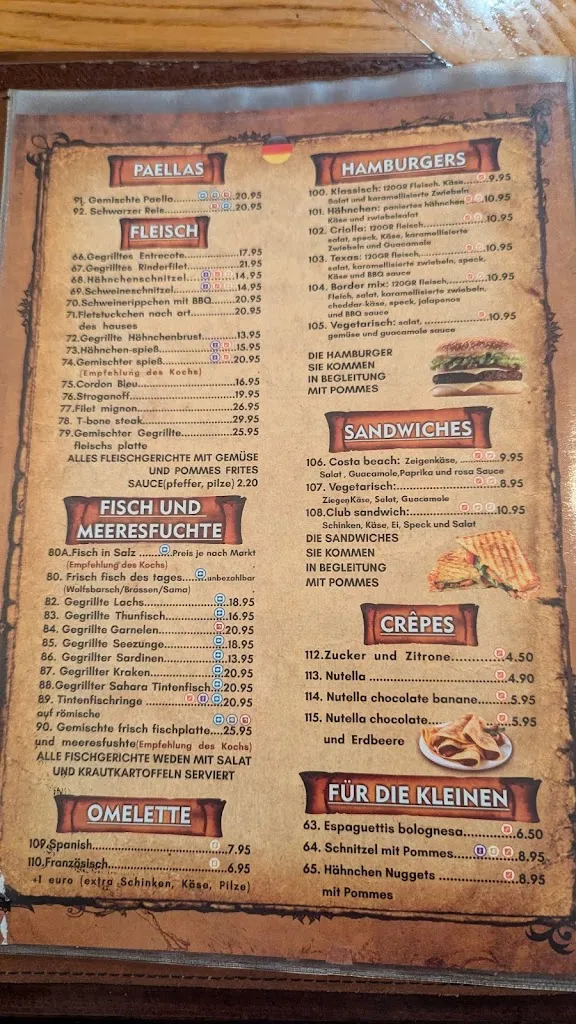 Menu_Restaurante Costa Beach_Costa Calma_immagine_4