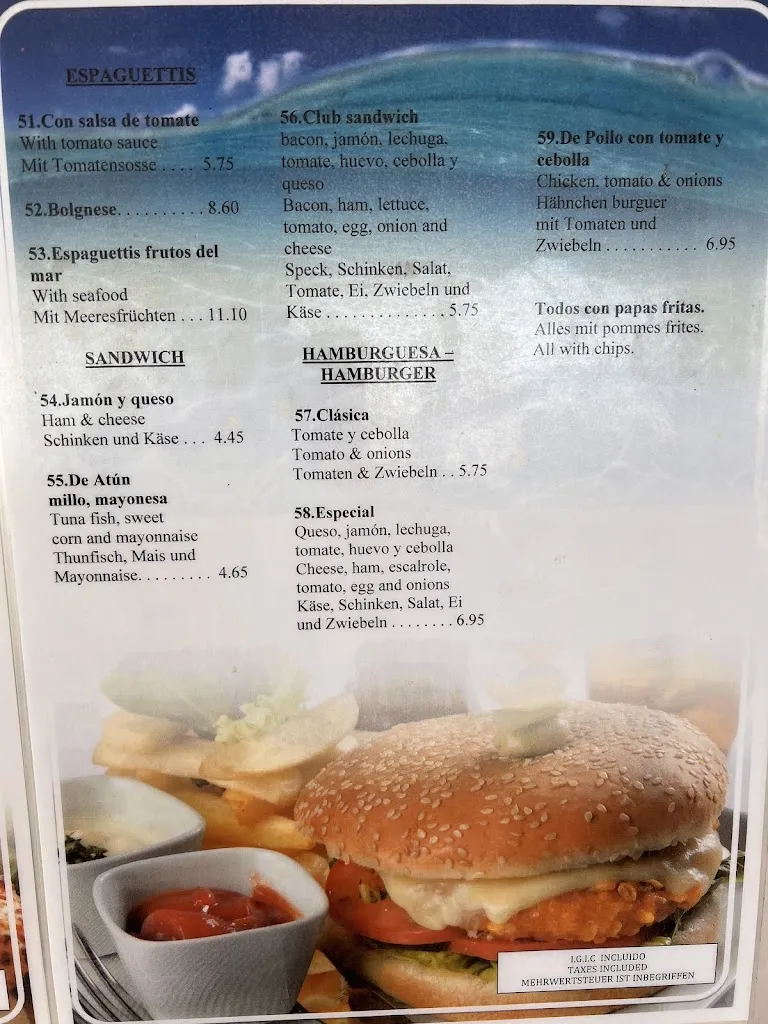 Menu_Beach Bar Aureola_Costa Calma_image_2