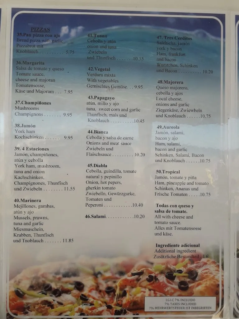 Menu_Beach Bar Aureola_Costa Calma_image_3