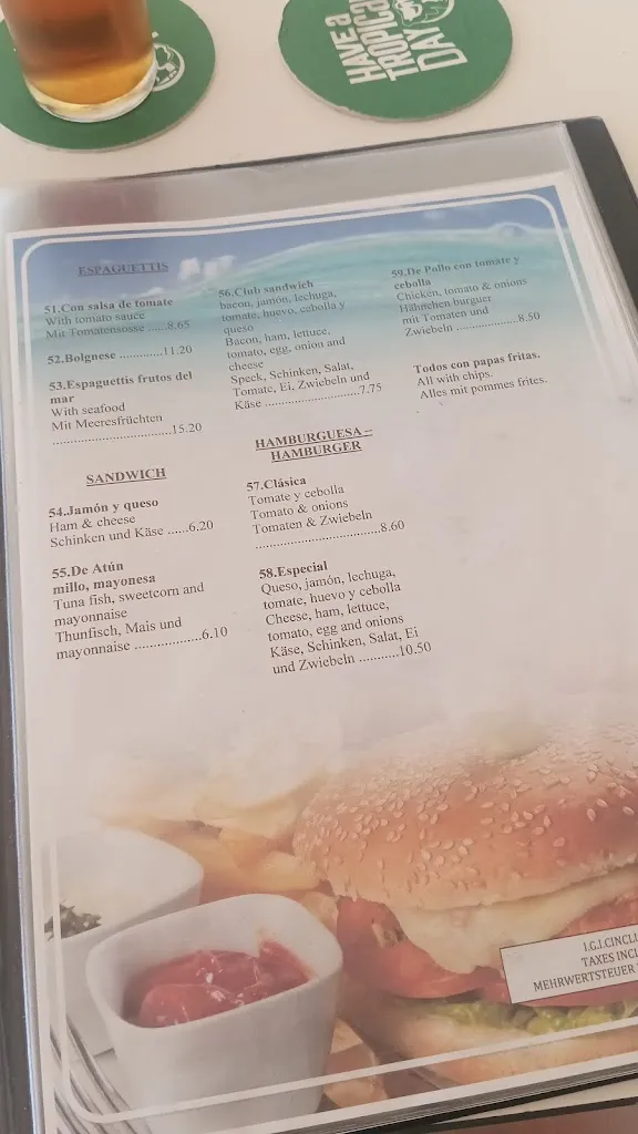 Menu_Beach Bar Horizonte_Costa Calma_image_1