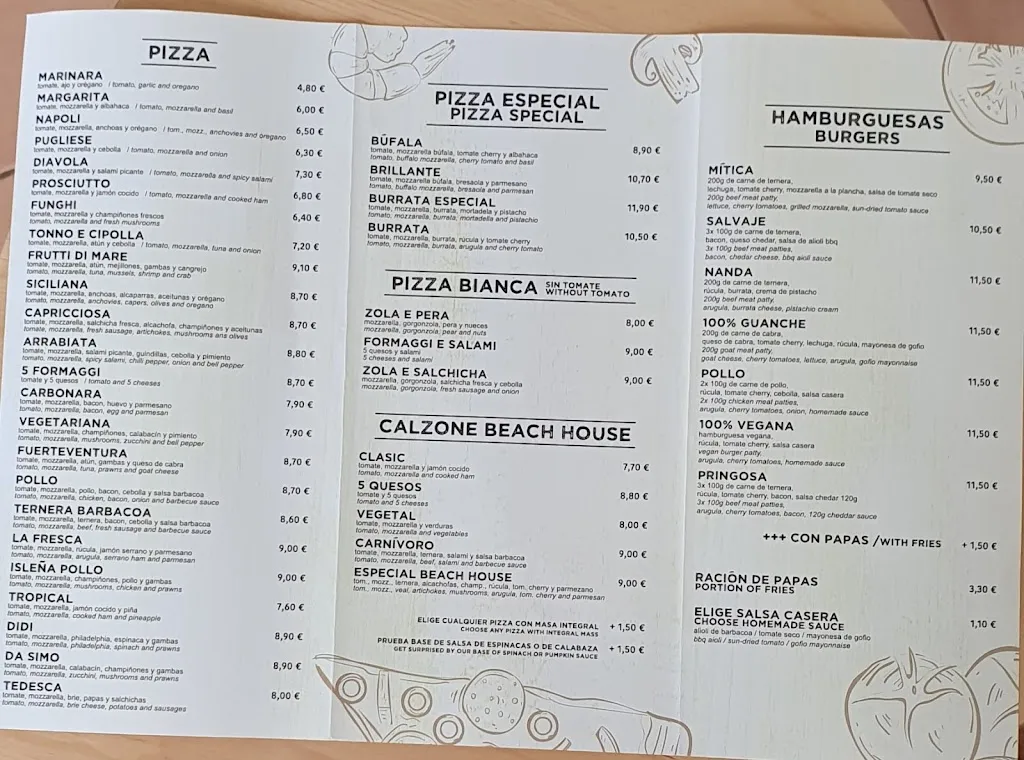 Menu_PIZZERÍA BEACH HOUSE_Costa Calma_image_1