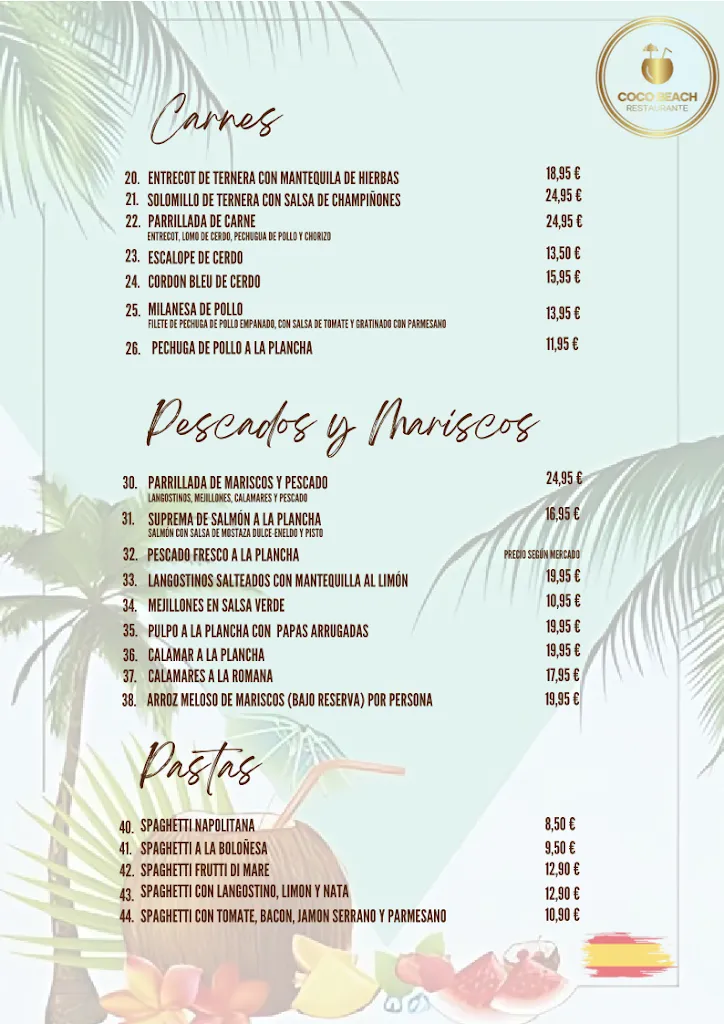 Menu_Coco Beach Costa Calma_Costa Calma_immagine_1