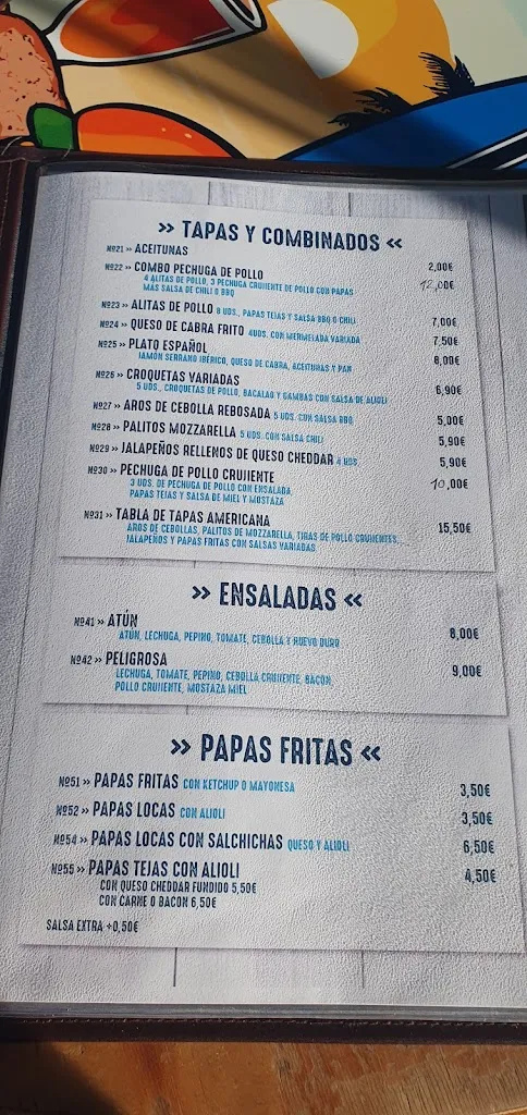 Menu_Fuerte Bar_Costa Calma_immagine_1