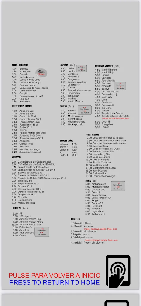 Menu_NOEL'S BAR_Costa Calma_immagine_2