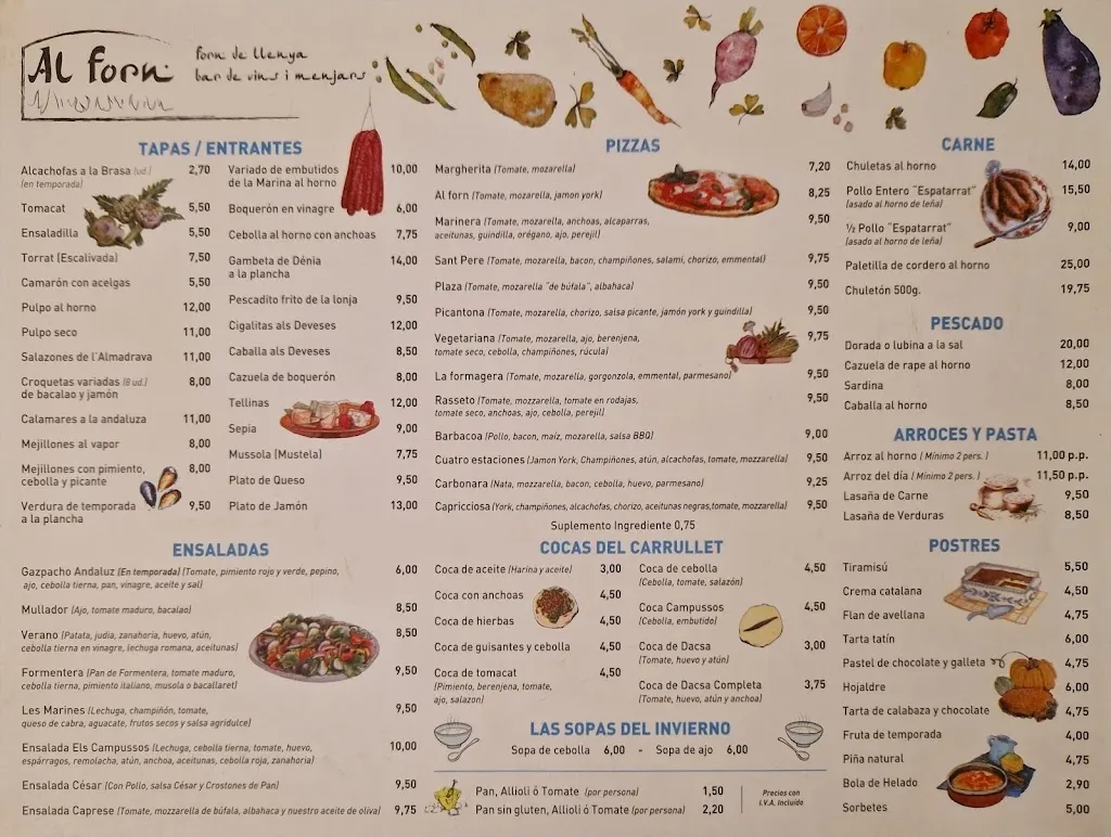 Menu_Restaurant Al Forn_Denia_image_2