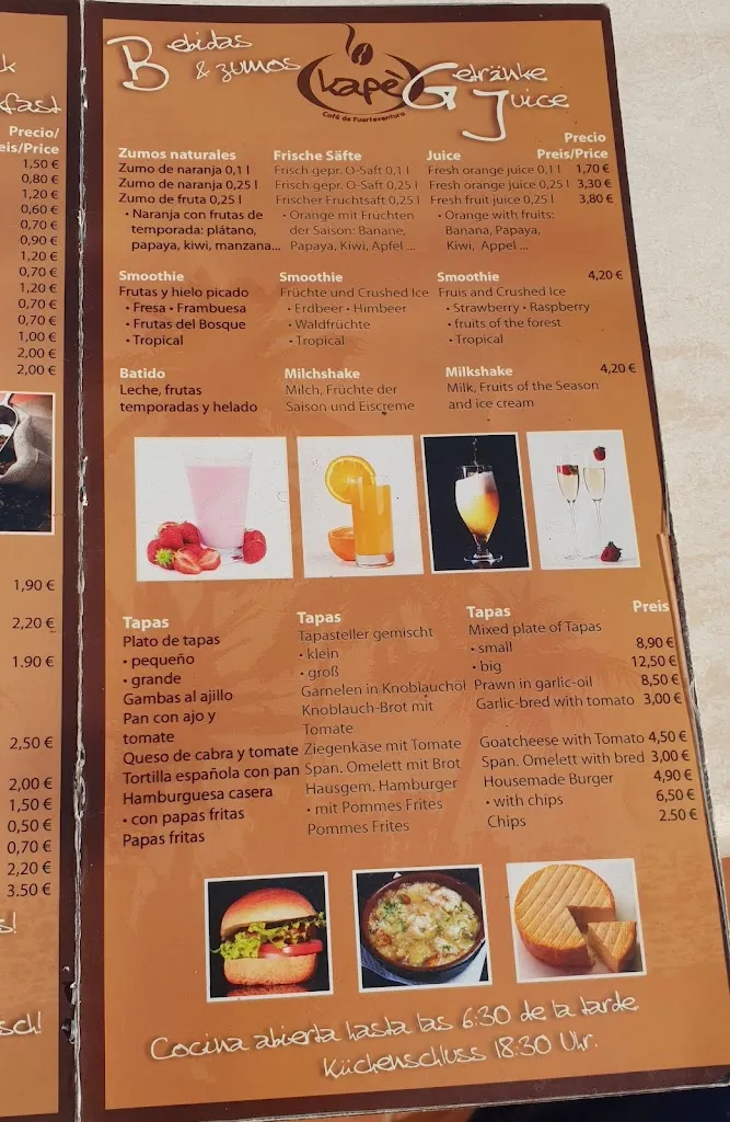 Menu_kapé - Café de Fuerteventura_Costa Calma_image_4