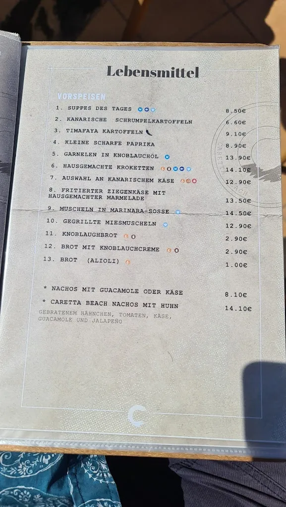 Menu_Caretta Beach La Pared_Costa Calma_immagine_2