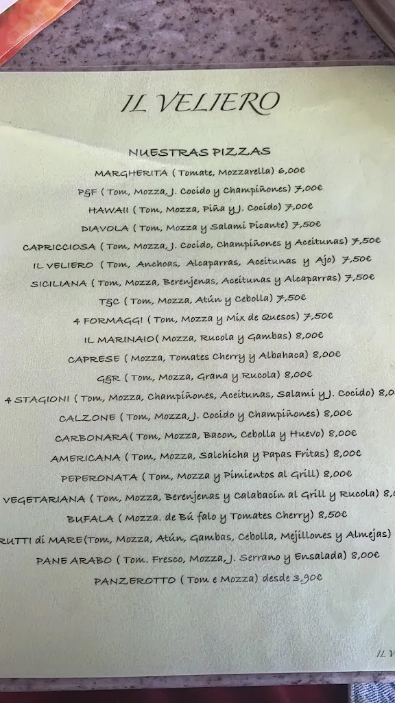 Menü_Il veliero_Costa Calma_Bild_2