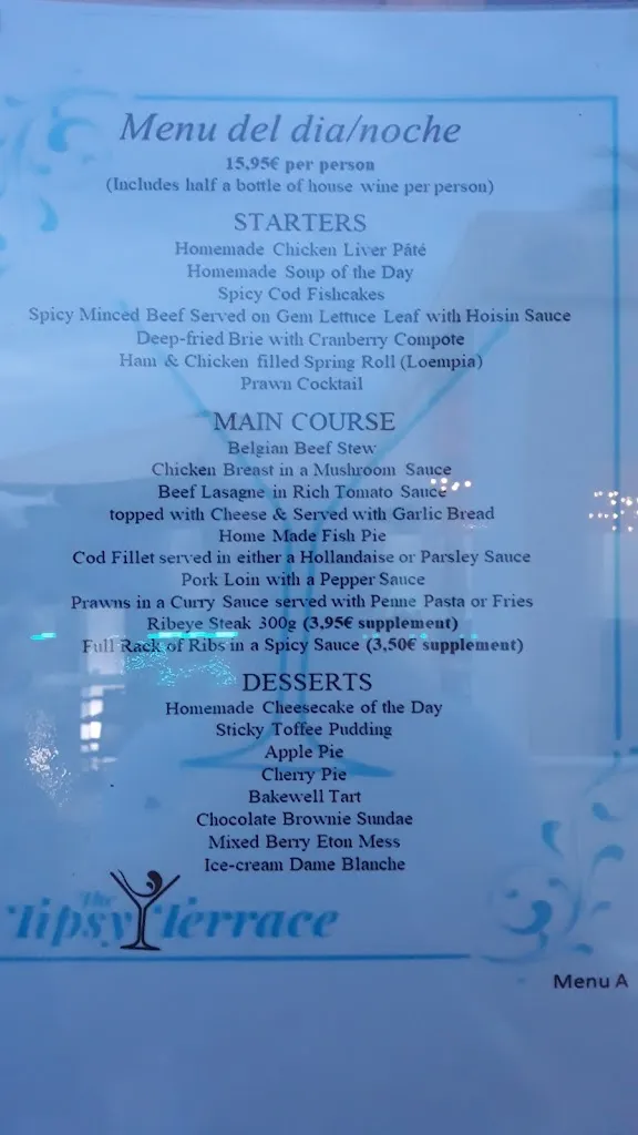 Menu_Tipsy Terrace_Fondó de les Neus el/Hondón de las Nieves_image_3