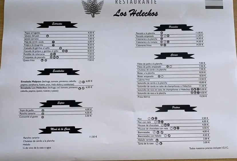 Menu_Bar-Restaurante Los Helechos_Haría_image_3