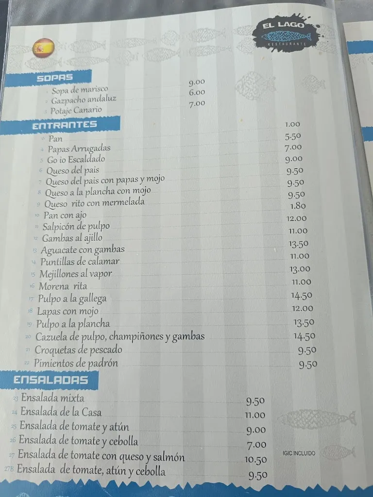 Menu_Restaurante El Lago_Haría_image_1