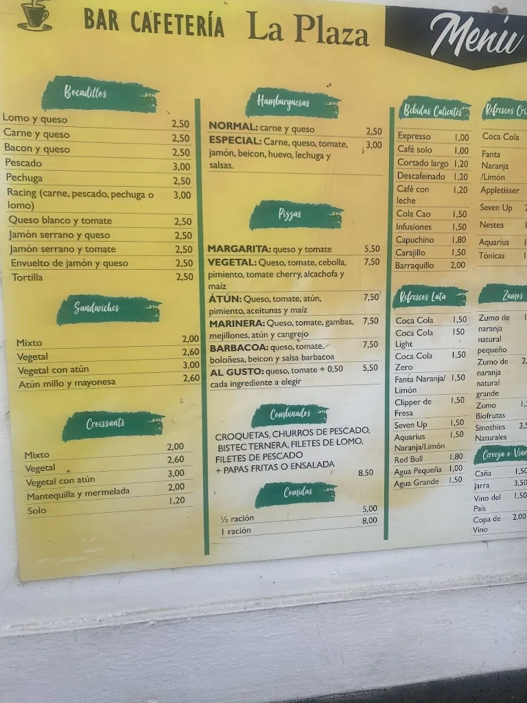 Menu_Bar Cafetería La Plaza_Haría_image_3
