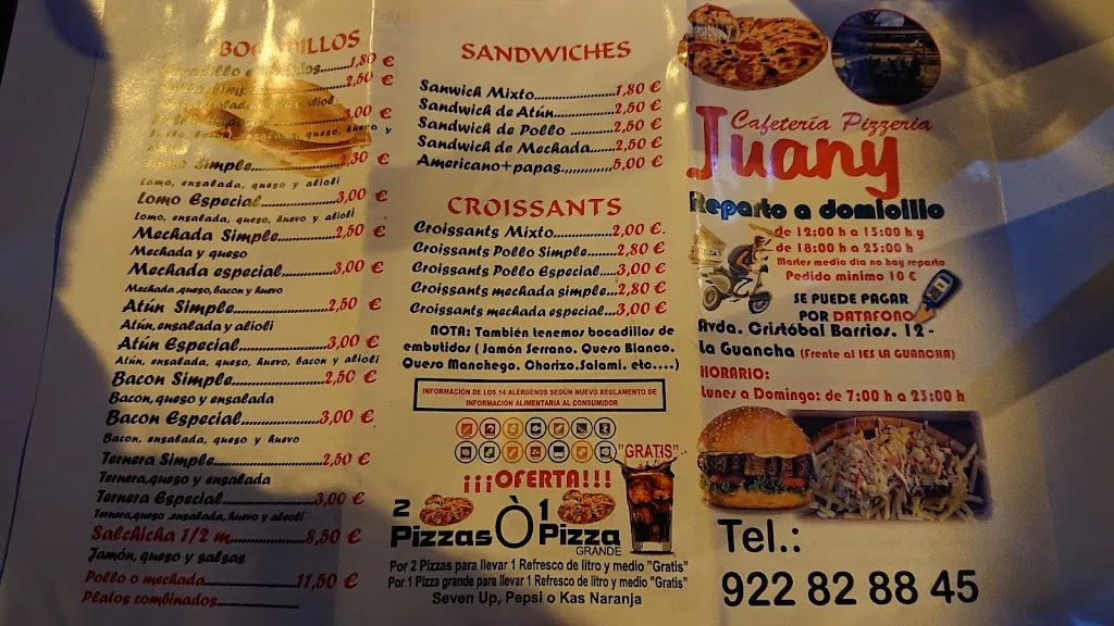 Menu_Pizzeria juany_La Guancha_image_4