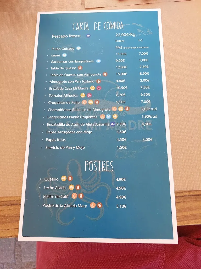 Menu_Mesón Casa Mi Madre_La Guancha_immagine_1