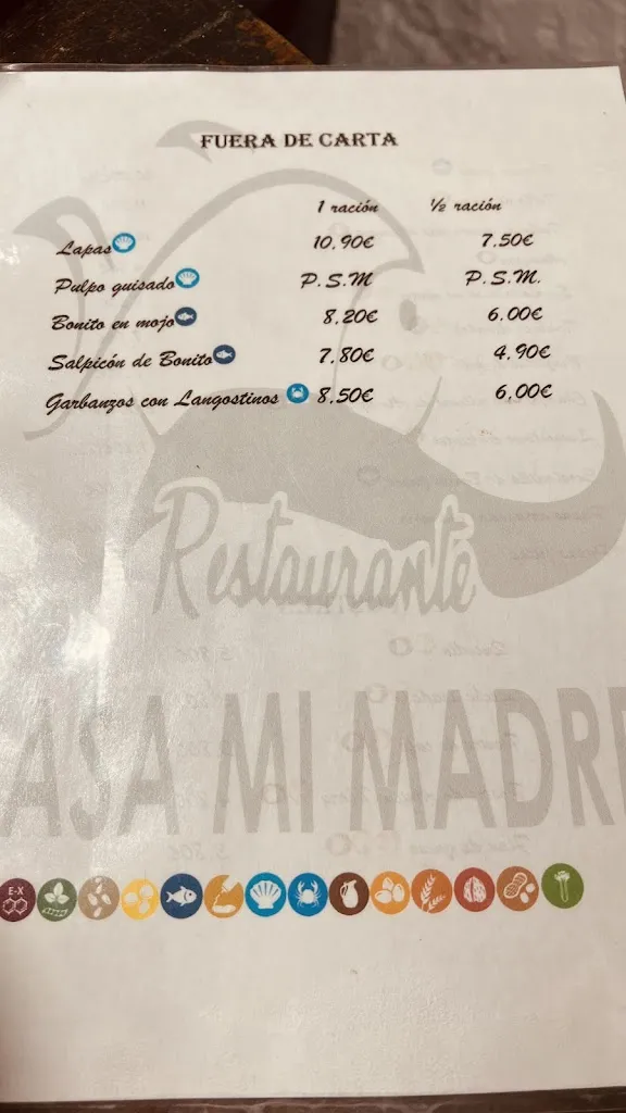 Menu_Mesón Casa Mi Madre_La Guancha_immagine_3