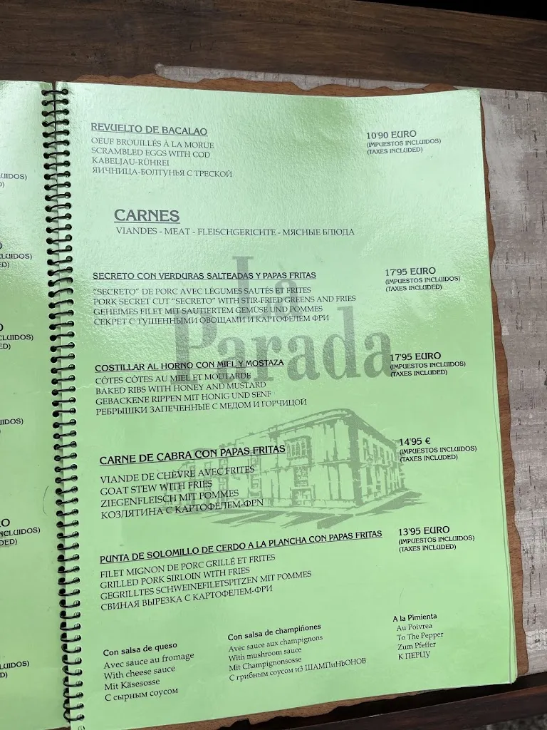 Menu_La Parada - Casa de Comidas_La Guancha_image_2