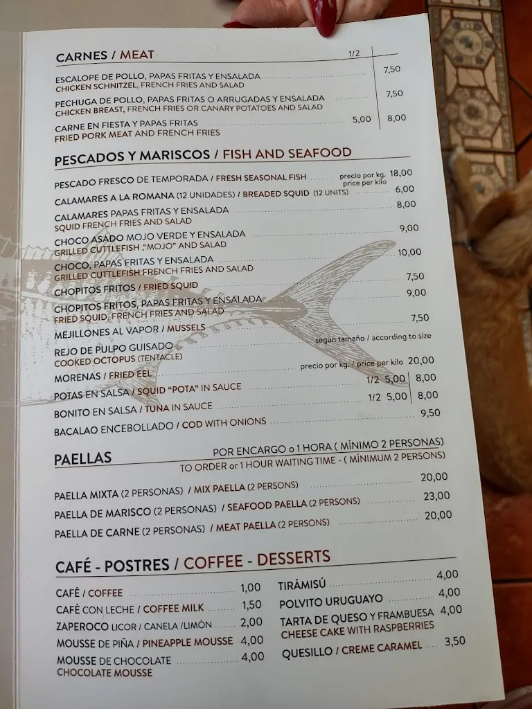 Menü_Bar Restaurante el Saucito_La Guancha_Bild_1