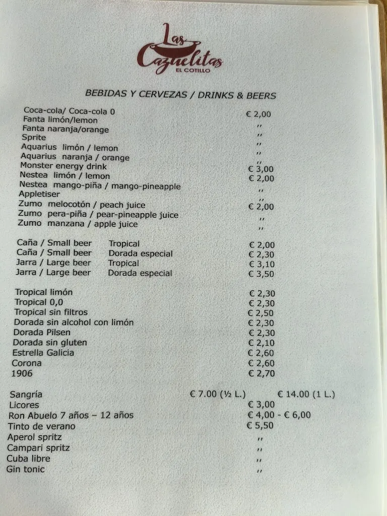 Menu_Las Cazuelitas, El Cotillo_El Cotillo_image_1