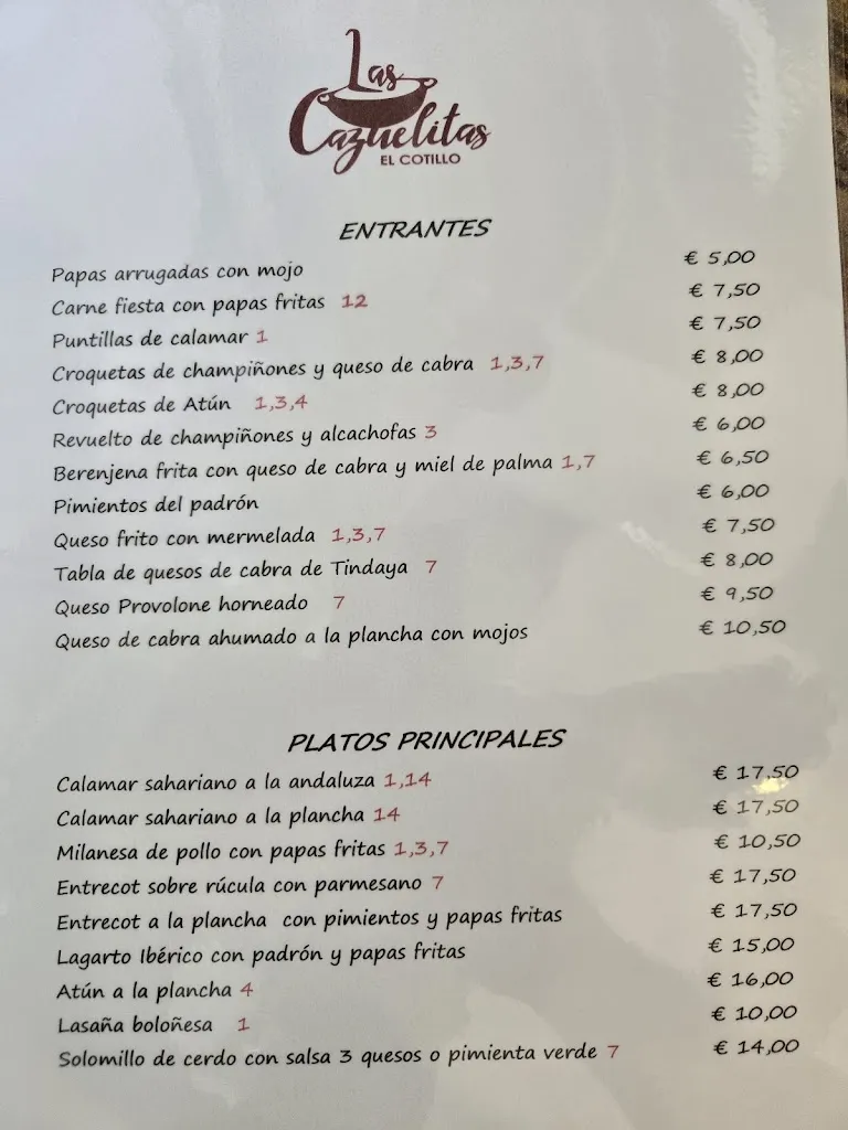 Menu_Las Cazuelitas, El Cotillo_El Cotillo_image_2