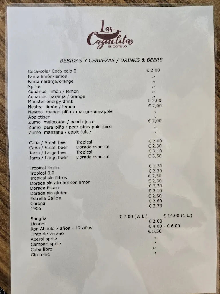 Menu_Las Cazuelitas, El Cotillo_El Cotillo_image_3