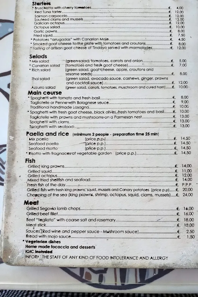 Menu_Azzurro Chill Out Restaurant_El Cotillo_image_1