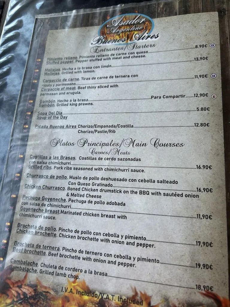 Menu_Buenos Aires Asador Argentino - Steak House_Formentera del Segura_image_2