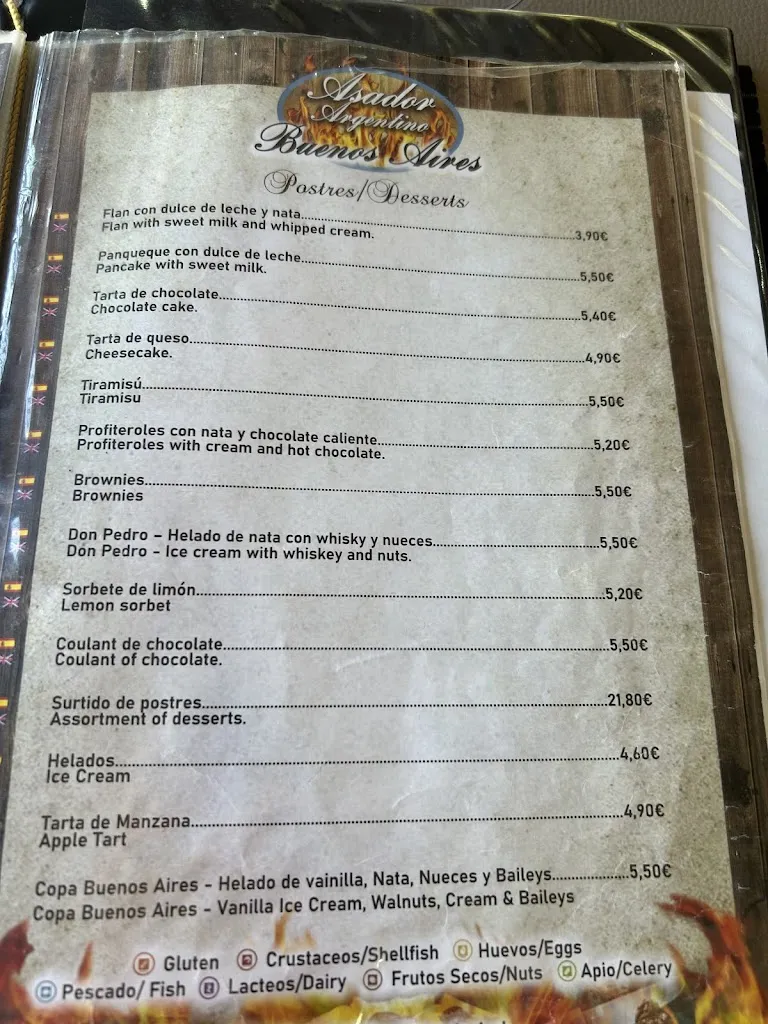 Menu_Buenos Aires Asador Argentino - Steak House_Formentera del Segura_image_3