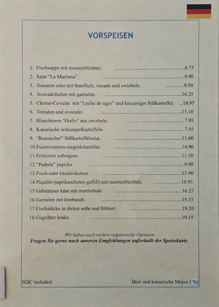Menu_Restaurante La Marisma de Mariquita Hierro_El Cotillo_image_2