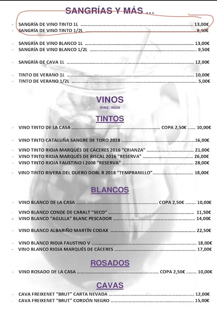 Menu_La Casa de las Paellas - Restaurante Casa Rústica_El Cotillo_image_1