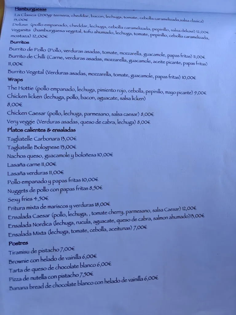 Menu_Leo's Beach Bar_El Cotillo_immagine_1