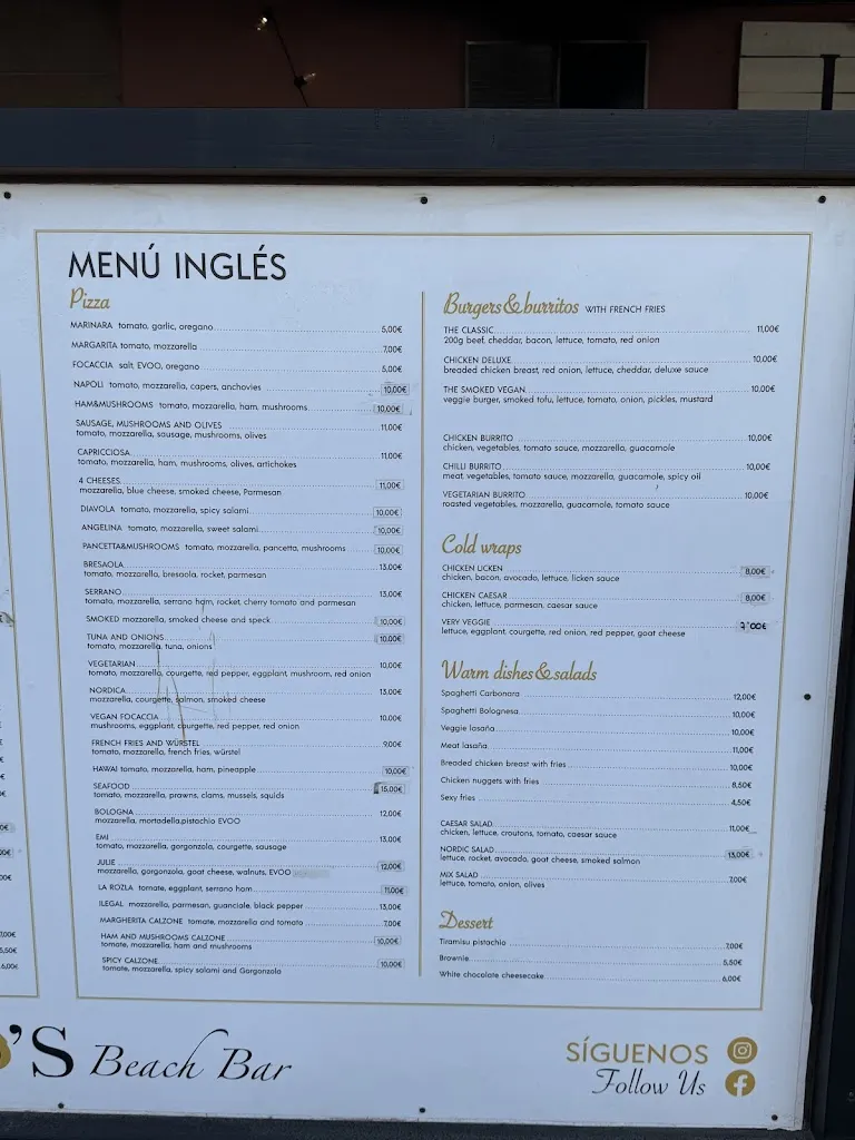 Menu_Leo's Beach Bar_El Cotillo_immagine_4