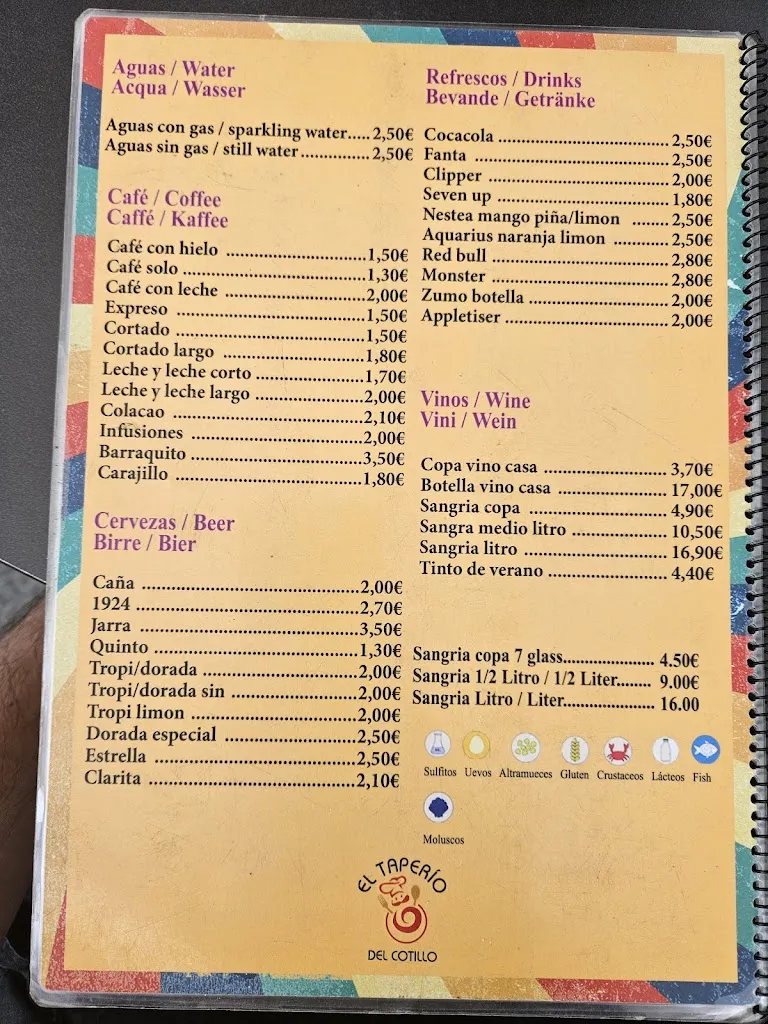 Menu_El taperio_El Cotillo_image_1