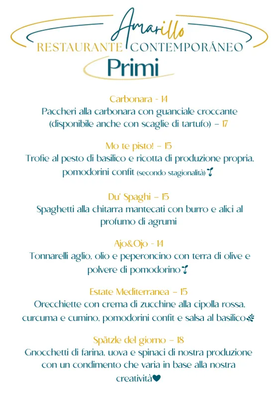 Menu_Amarillo Restaurante Contemporáneo_El Cotillo_immagine_3