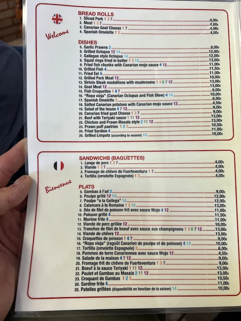 Menu_Tapas Bar Los Cazadores Restaurante_El Cotillo_image_1