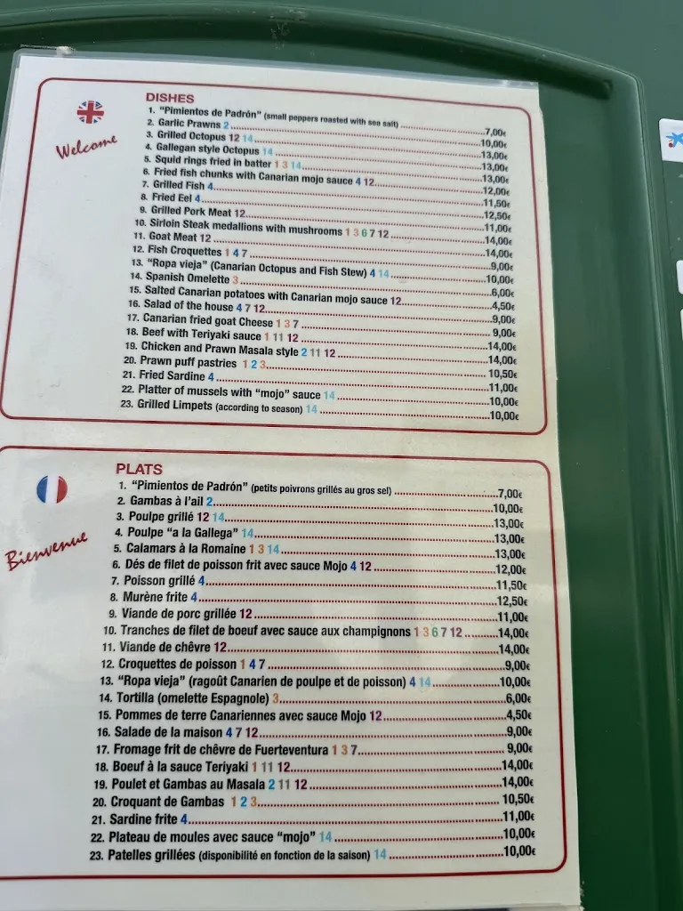 Menu_Tapas Bar Los Cazadores Restaurante_El Cotillo_image_2