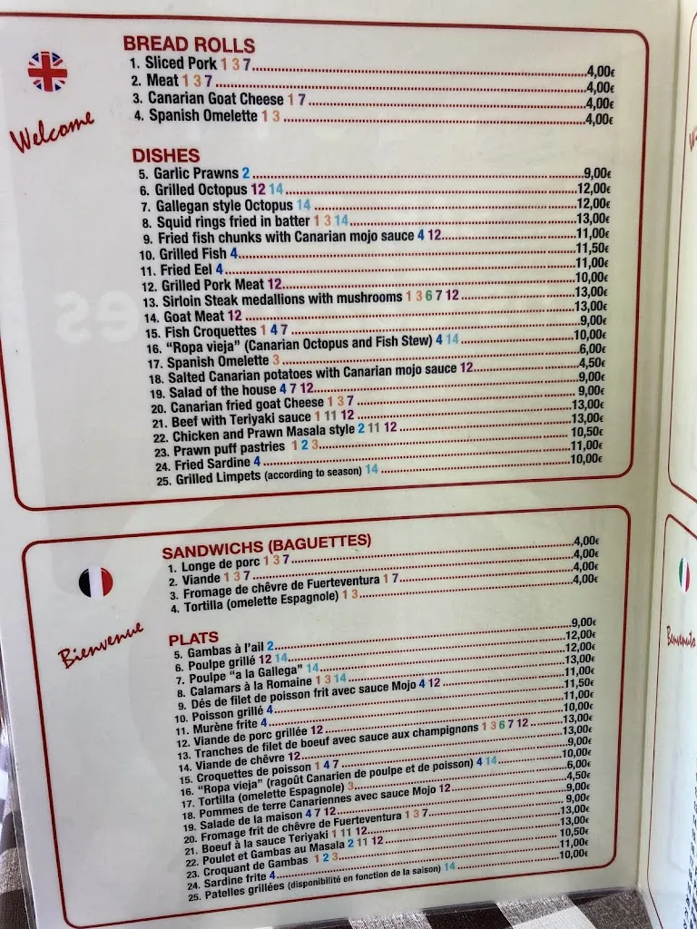 Menu_Tapas Bar Los Cazadores Restaurante_El Cotillo_image_4