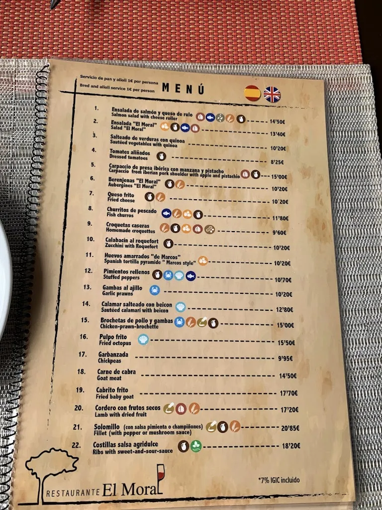 Menu_El Moral Restaurant_El Cotillo_image_2