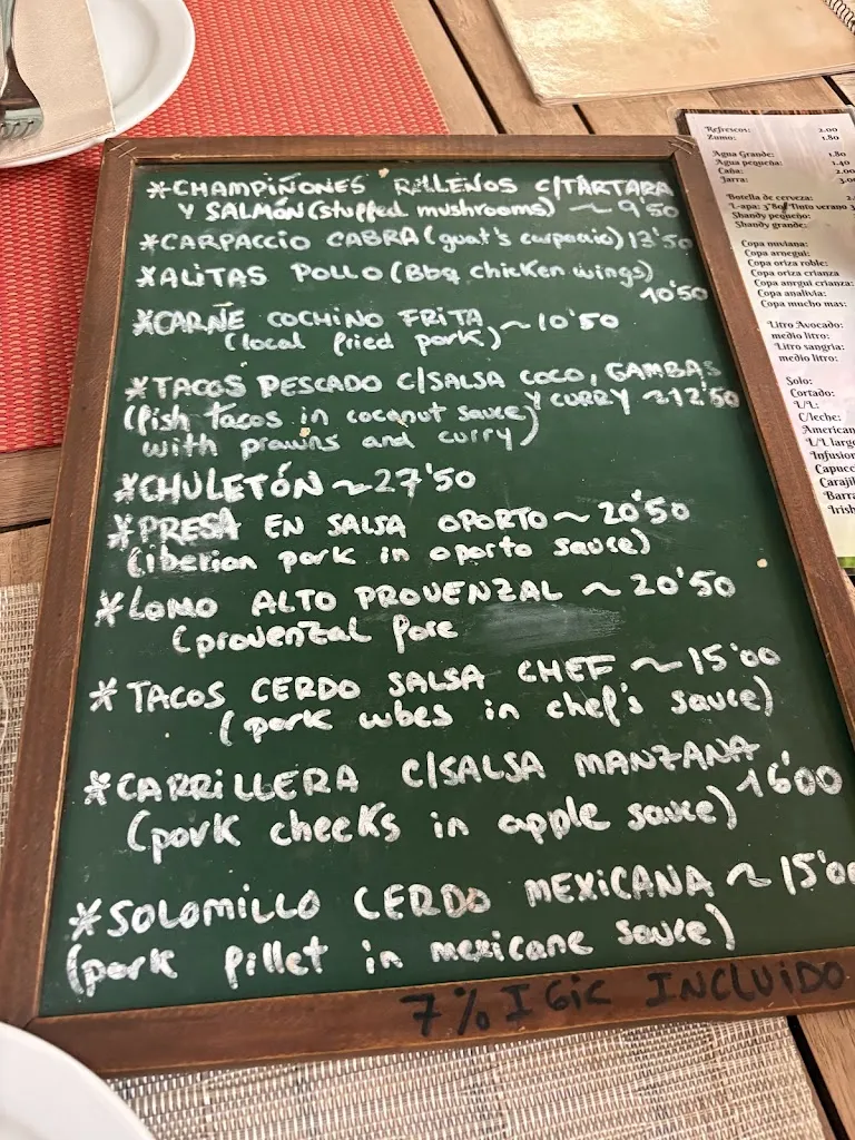 Menu_El Moral Restaurant_El Cotillo_image_4