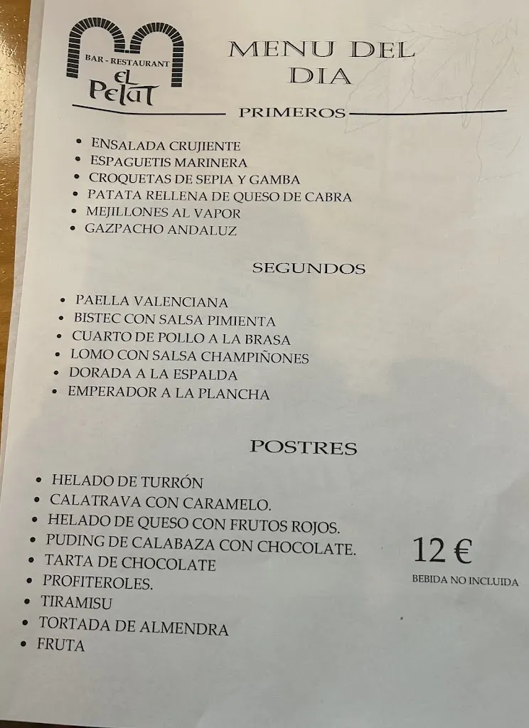 Menu_Bar Restaurante Pelut_La Oliva_image_2