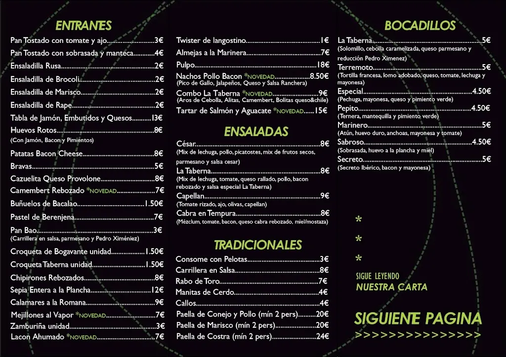 Menu_La Taberna De La Cruz_Granja de Rocamora_image_1